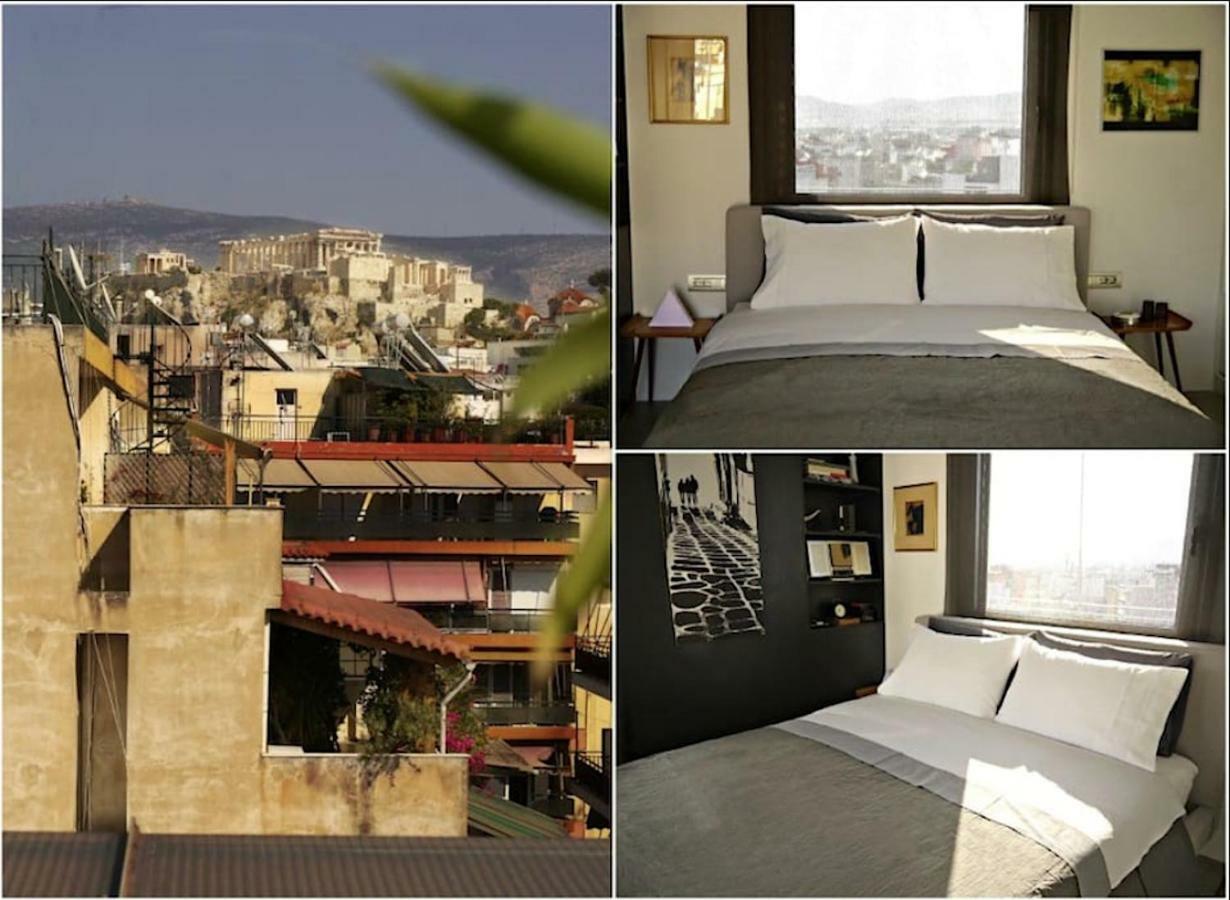 Stylish Penthouse With Acropolis And 360 View Apartment Athena Bagian luar foto